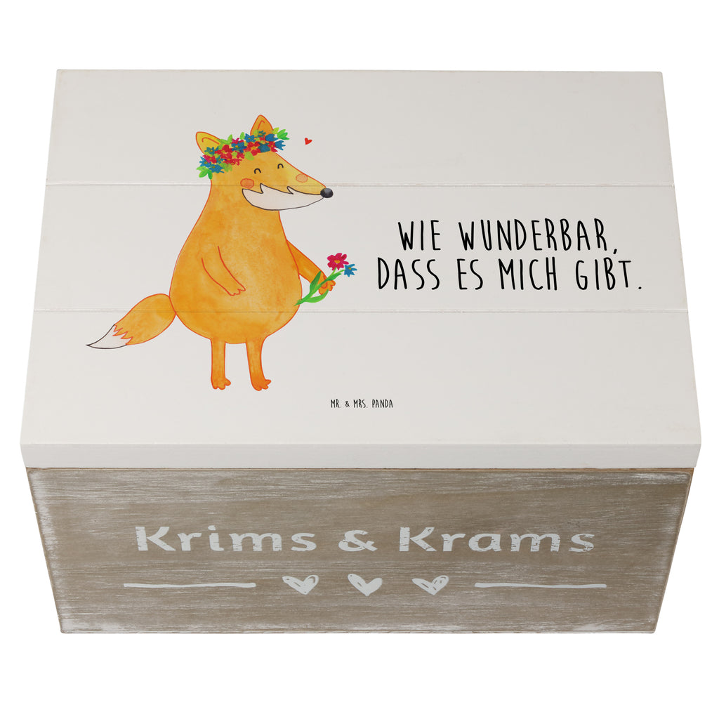 Holzkiste Fuchs Blumenliebe Holzkiste, Kiste, Schatzkiste, Truhe, Schatulle, XXL, Erinnerungsbox, Erinnerungskiste, Dekokiste, Aufbewahrungsbox, Fuchs, Füchse, Fox, Liebe, Freundin, Fuchsmädchen, Blumenmädchen, Freundinnen, Liebesbeweis, Blume, Blumen, Motivation, Freude, ich, mich, Selbstliebe