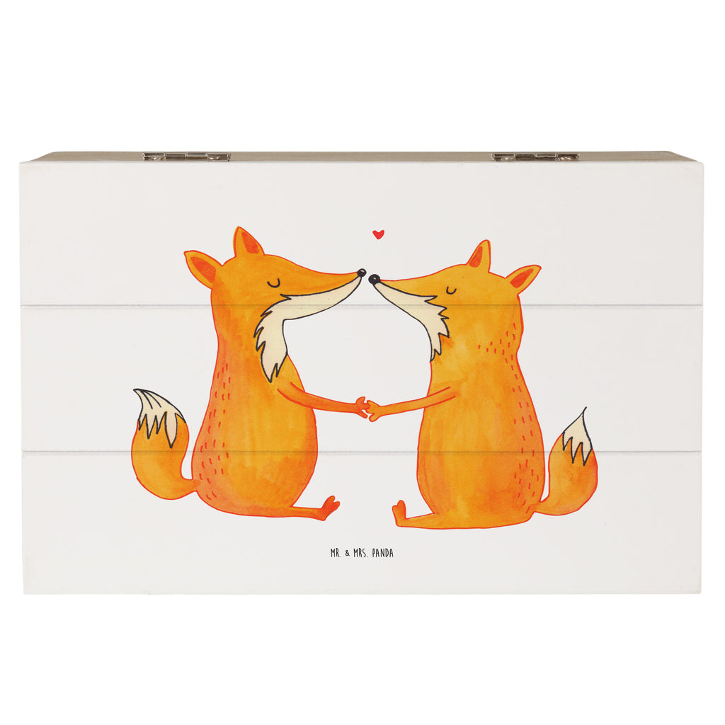 Holzkiste Füchse Liebe Holzkiste, Kiste, Schatzkiste, Truhe, Schatulle, XXL, Erinnerungsbox, Erinnerungskiste, Dekokiste, Aufbewahrungsbox, Fuchs, Füchse, Fox, Liebe, Liebespaar, Paar, Partner, Freundin, Freund, Ehe, Verlobte, Ehemann, Ehefrau, Liebesbeweis