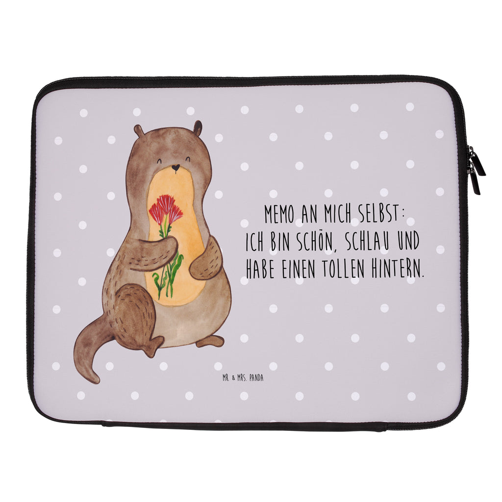 27 x 36 Notebook Tasche  Otter Blumenstrauß Notebook Tasche, Laptop, Computertasche, Tasche, Damen, Schutzhülle, Otter, Fischotter, Seeotter, Otter Seeotter See Otter