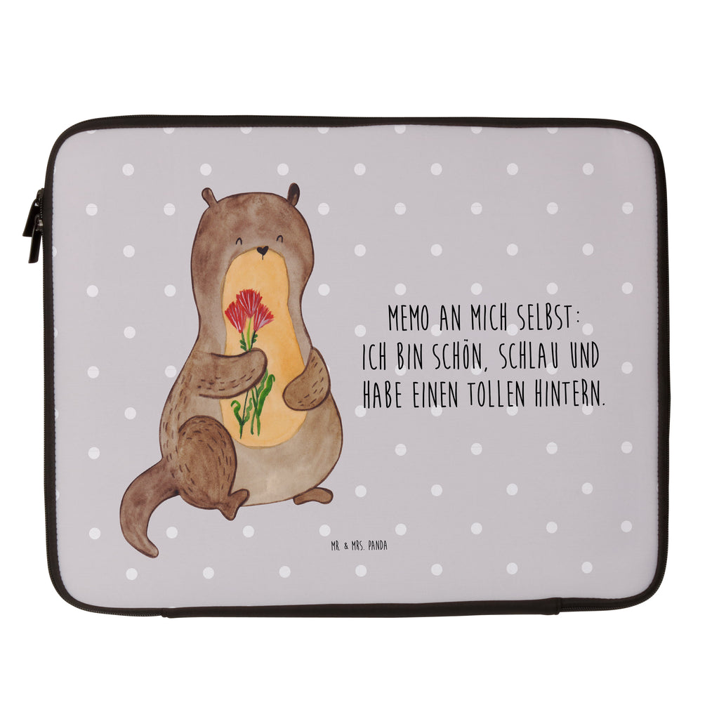27 x 36 Notebook Tasche  Otter Blumenstrauß Notebook Tasche, Laptop, Computertasche, Tasche, Damen, Schutzhülle, Otter, Fischotter, Seeotter, Otter Seeotter See Otter