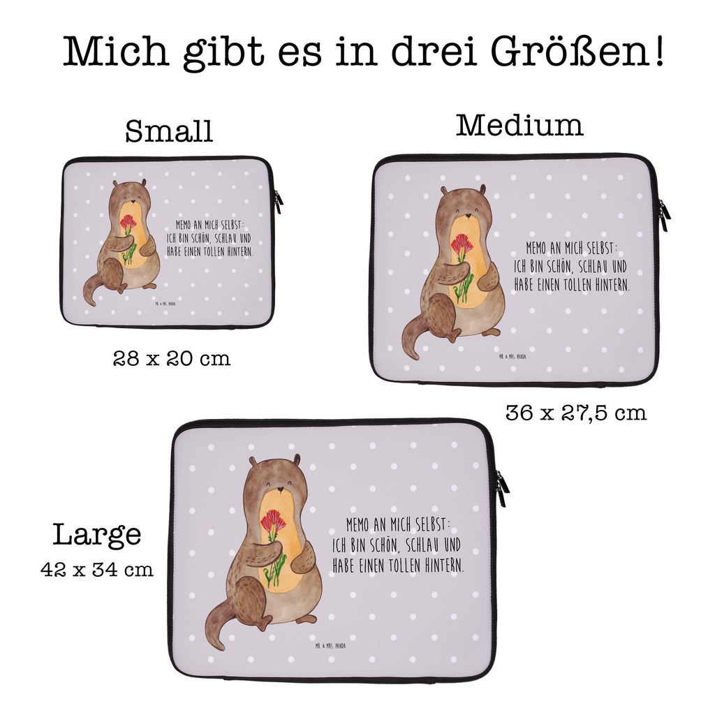 27 x 36 Notebook Tasche  Otter Blumenstrauß Notebook Tasche, Laptop, Computertasche, Tasche, Damen, Schutzhülle, Otter, Fischotter, Seeotter, Otter Seeotter See Otter