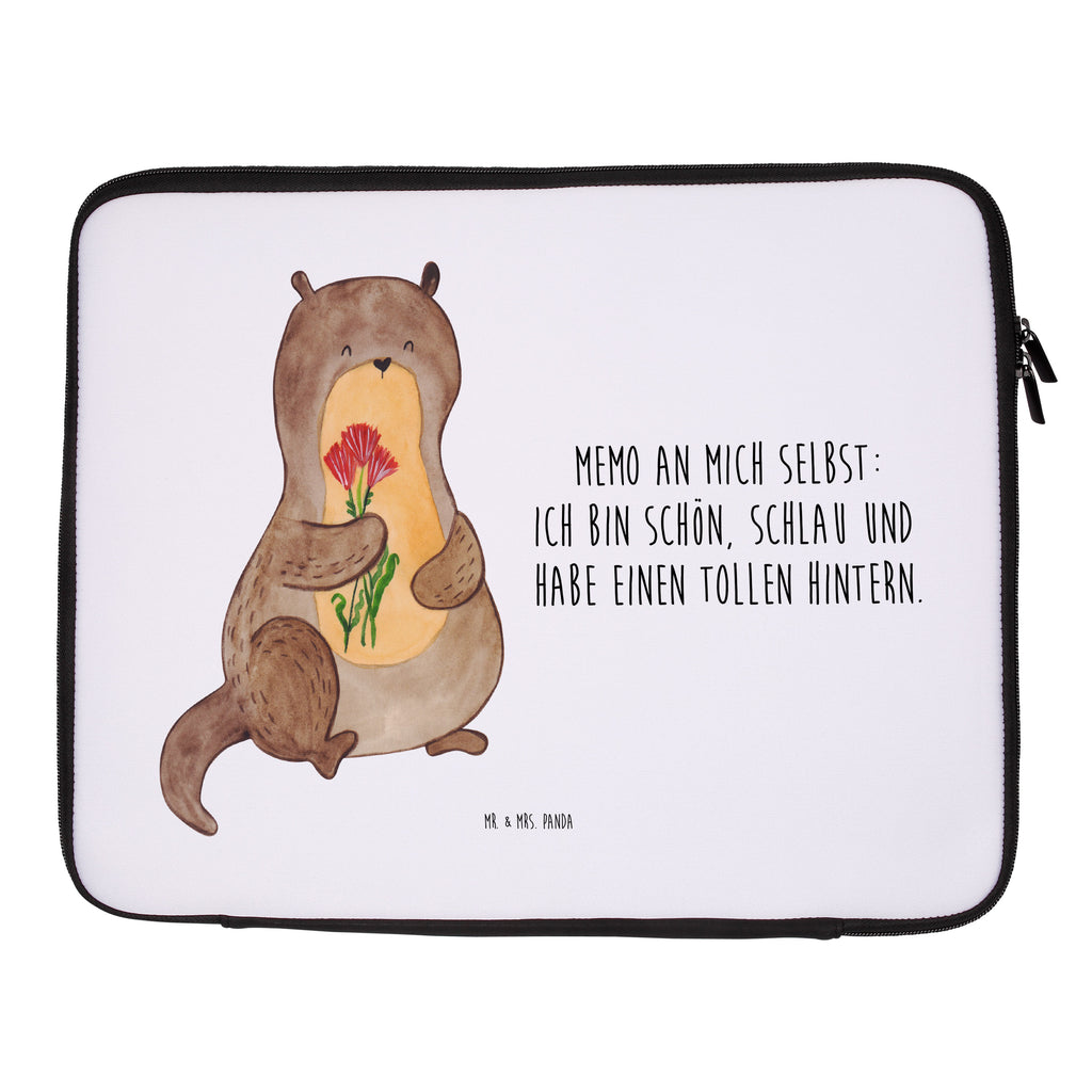 27 x 36 Notebook Tasche  Otter Blumenstrauß Notebook Tasche, Laptop, Computertasche, Tasche, Damen, Schutzhülle, Otter, Fischotter, Seeotter, Otter Seeotter See Otter