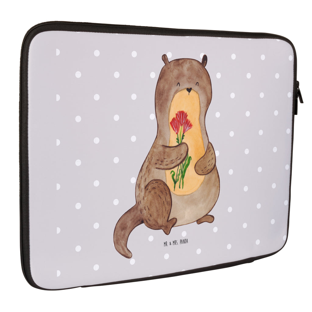 27 x 36 Notebook Tasche  Otter Blumenstrauß Notebook Tasche, Laptop, Computertasche, Tasche, Damen, Schutzhülle, Otter, Fischotter, Seeotter, Otter Seeotter See Otter