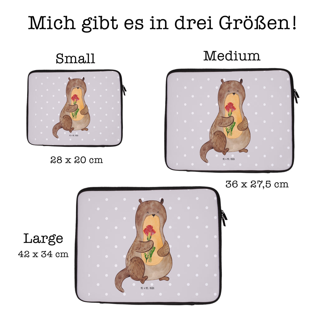 27 x 36 Notebook Tasche  Otter Blumenstrauß Notebook Tasche, Laptop, Computertasche, Tasche, Damen, Schutzhülle, Otter, Fischotter, Seeotter, Otter Seeotter See Otter