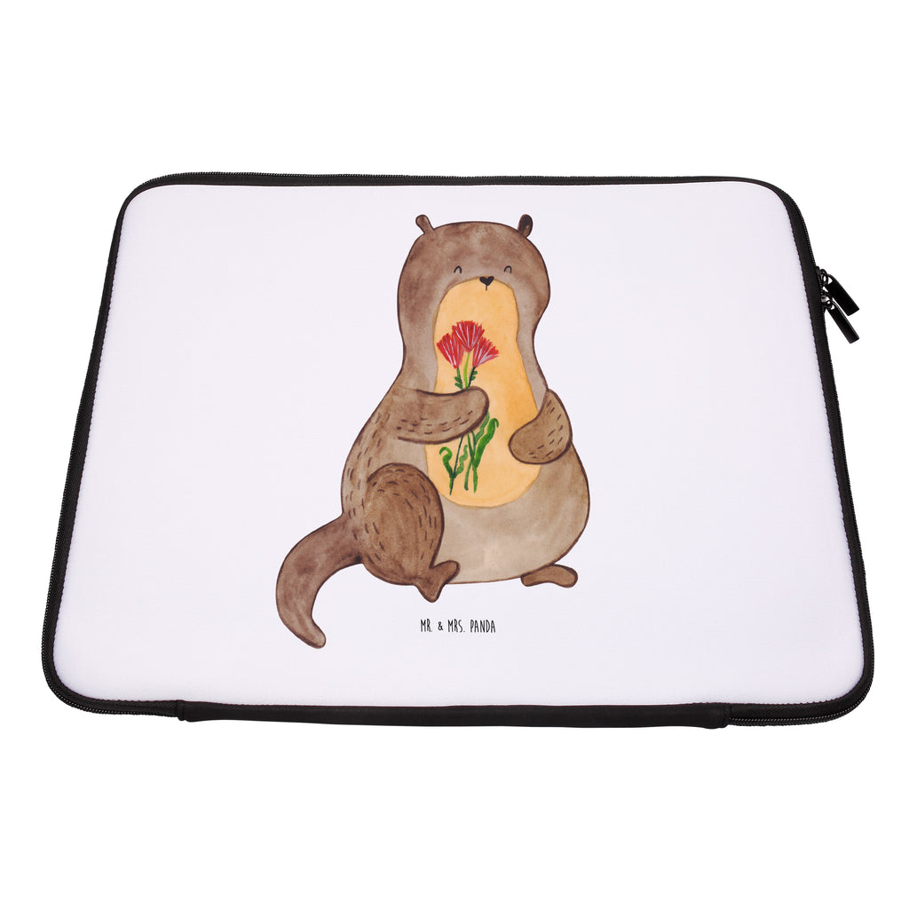 27 x 36 Notebook Tasche  Otter Blumenstrauß Notebook Tasche, Laptop, Computertasche, Tasche, Damen, Schutzhülle, Otter, Fischotter, Seeotter, Otter Seeotter See Otter