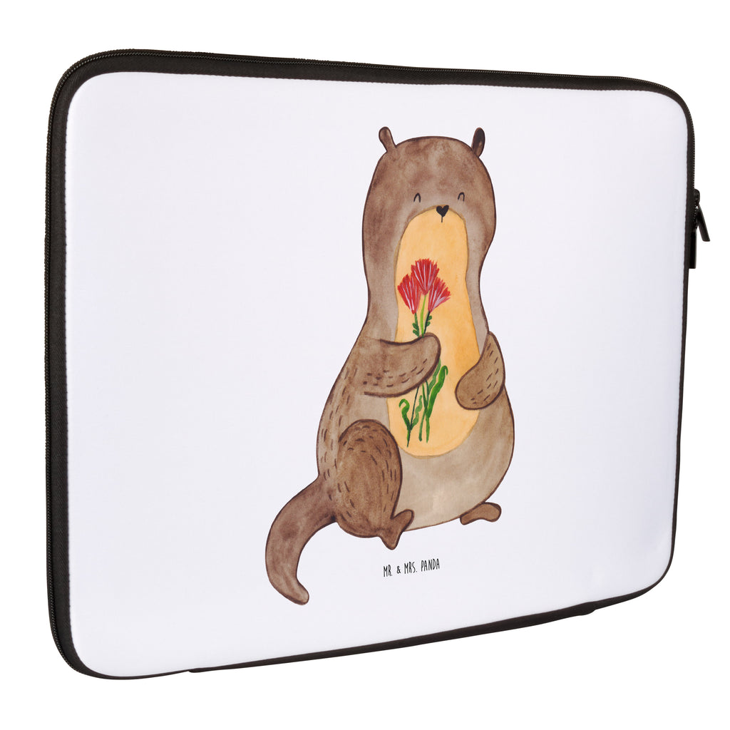 27 x 36 Notebook Tasche  Otter Blumenstrauß Notebook Tasche, Laptop, Computertasche, Tasche, Damen, Schutzhülle, Otter, Fischotter, Seeotter, Otter Seeotter See Otter