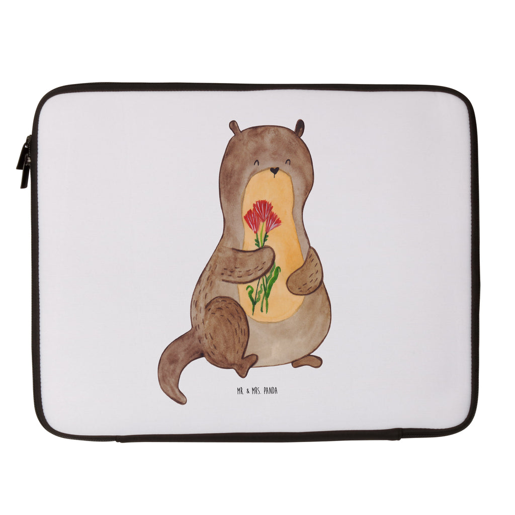 27 x 36 Notebook Tasche  Otter Blumenstrauß Notebook Tasche, Laptop, Computertasche, Tasche, Damen, Schutzhülle, Otter, Fischotter, Seeotter, Otter Seeotter See Otter