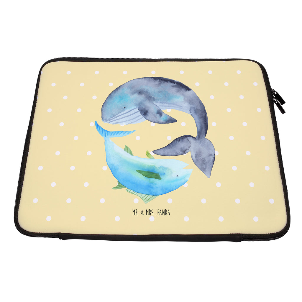 33 x 42 Notebook Tasche Walfisch & Thunfisch Notebook Tasche, Laptop, Computertasche, Tasche, Schutzhülle, Tiermotive, Gute Laune, lustige Sprüche, Tiere, Wal, Wahl, Tunfisch, Wortwitz lustig, Spruch lustig, Flachwitz, Witz, Spruch des Tages, Flachwitz Geschenk