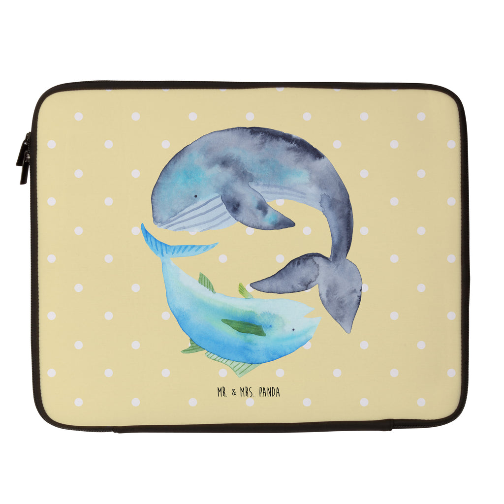 33 x 42 Notebook Tasche Walfisch & Thunfisch Notebook Tasche, Laptop, Computertasche, Tasche, Schutzhülle, Tiermotive, Gute Laune, lustige Sprüche, Tiere, Wal, Wahl, Tunfisch, Wortwitz lustig, Spruch lustig, Flachwitz, Witz, Spruch des Tages, Flachwitz Geschenk