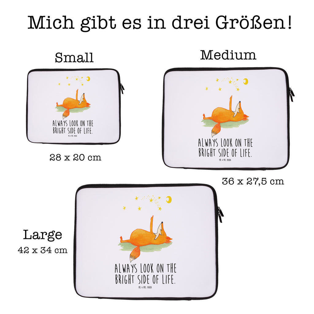 20 x 28 Notebook Tasche  Fuchs Sterne Notebook Tasche, Laptop, Computertasche, Tasche, Fuchs, Füchse, tröstende Worte, Spruch positiv, Spruch schön, Romantik, Always Look on the Bright Side of Life