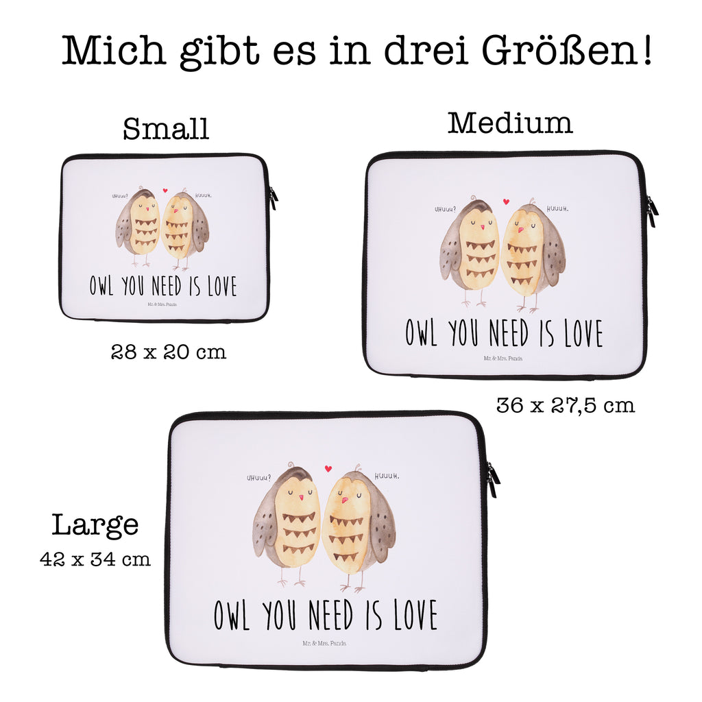 20 x 28 Notebook Tasche  Eule Liebe Notebook Tasche, Laptop, Computertasche, Tasche, Eule, Eule Deko, Liebe, Hochzeit Spruch, Owl, All you need is love, Liebe Spruch, Freundin Geschenk, Freund, Wortspiel lustig