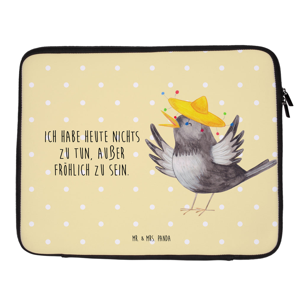 27 x 36 Notebook Tasche  Rabe mit Sombrero Notebook Tasche, Laptop, Computertasche, Tasche, Damen, Schutzhülle, süße Tiermotive, gute Laune, lustige Sprüche, Tiere, Rabe, Vogel, Vögel, Spruch positiv, fröhlich sein, glücklich sein, Glück Spruch, froh, Elster, Motivation