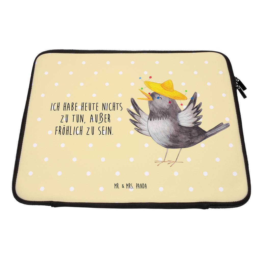27 x 36 Notebook Tasche  Rabe mit Sombrero Notebook Tasche, Laptop, Computertasche, Tasche, Damen, Schutzhülle, süße Tiermotive, gute Laune, lustige Sprüche, Tiere, Rabe, Vogel, Vögel, Spruch positiv, fröhlich sein, glücklich sein, Glück Spruch, froh, Elster, Motivation
