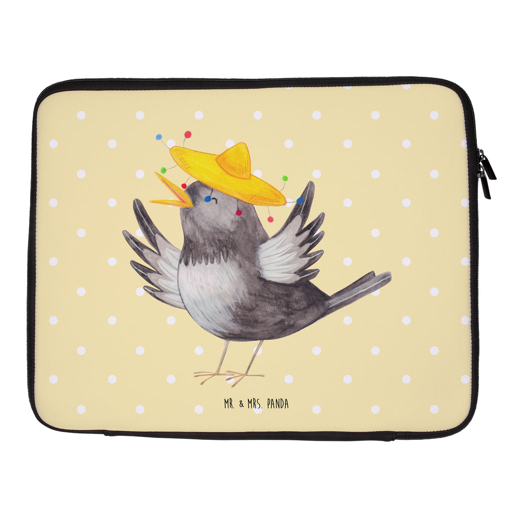27 x 36 Notebook Tasche  Rabe mit Sombrero Notebook Tasche, Laptop, Computertasche, Tasche, Damen, Schutzhülle, süße Tiermotive, gute Laune, lustige Sprüche, Tiere, Rabe, Vogel, Vögel, Spruch positiv, fröhlich sein, glücklich sein, Glück Spruch, froh, Elster, Motivation