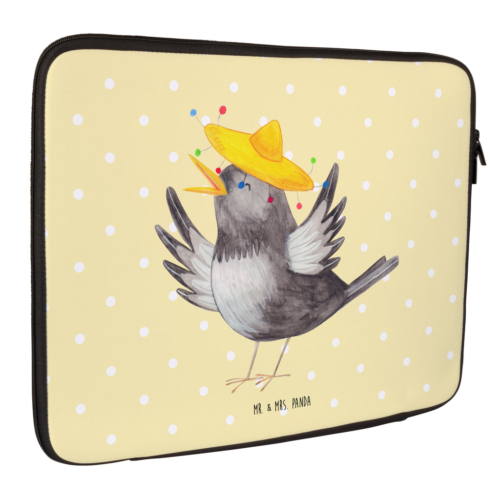 27 x 36 Notebook Tasche  Rabe mit Sombrero Notebook Tasche, Laptop, Computertasche, Tasche, Damen, Schutzhülle, süße Tiermotive, gute Laune, lustige Sprüche, Tiere, Rabe, Vogel, Vögel, Spruch positiv, fröhlich sein, glücklich sein, Glück Spruch, froh, Elster, Motivation