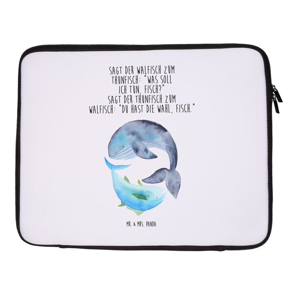 20 x 28 Notebook Tasche  Walfisch & Thunfisch Notebook Tasche, Laptop, Computertasche, Tasche, Tiermotive, Gute Laune, lustige Sprüche, Tiere, Wal, Wahl, Tunfisch, Wortwitz lustig, Spruch lustig, Flachwitz, Witz, Spruch des Tages, Flachwitz Geschenk