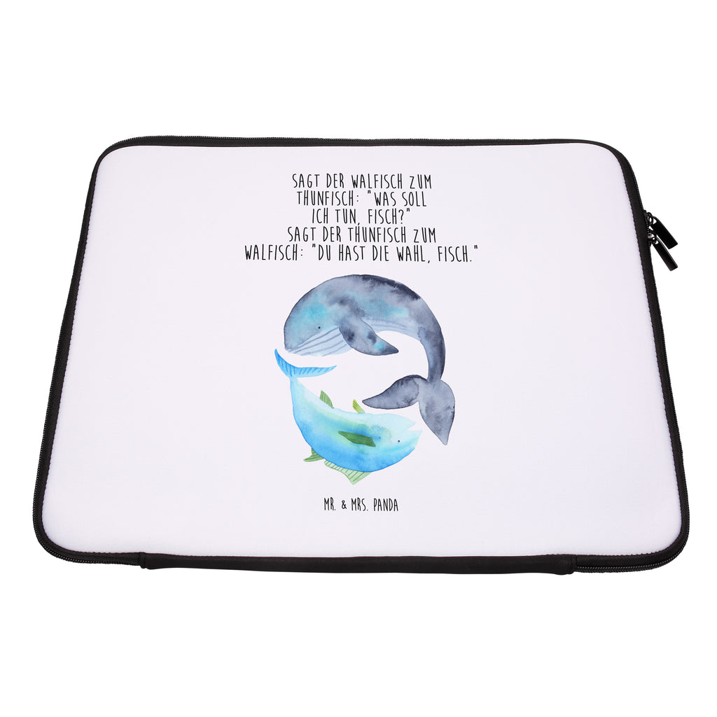 20 x 28 Notebook Tasche  Walfisch & Thunfisch Notebook Tasche, Laptop, Computertasche, Tasche, Tiermotive, Gute Laune, lustige Sprüche, Tiere, Wal, Wahl, Tunfisch, Wortwitz lustig, Spruch lustig, Flachwitz, Witz, Spruch des Tages, Flachwitz Geschenk