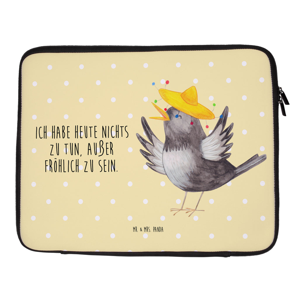 20 x 28 Notebook Tasche  Rabe mit Sombrero Notebook Tasche, Laptop, Computertasche, Tasche, süße Tiermotive, gute Laune, lustige Sprüche, Tiere, Rabe, Vogel, Vögel, Spruch positiv, fröhlich sein, glücklich sein, Glück Spruch, froh, Elster, Motivation