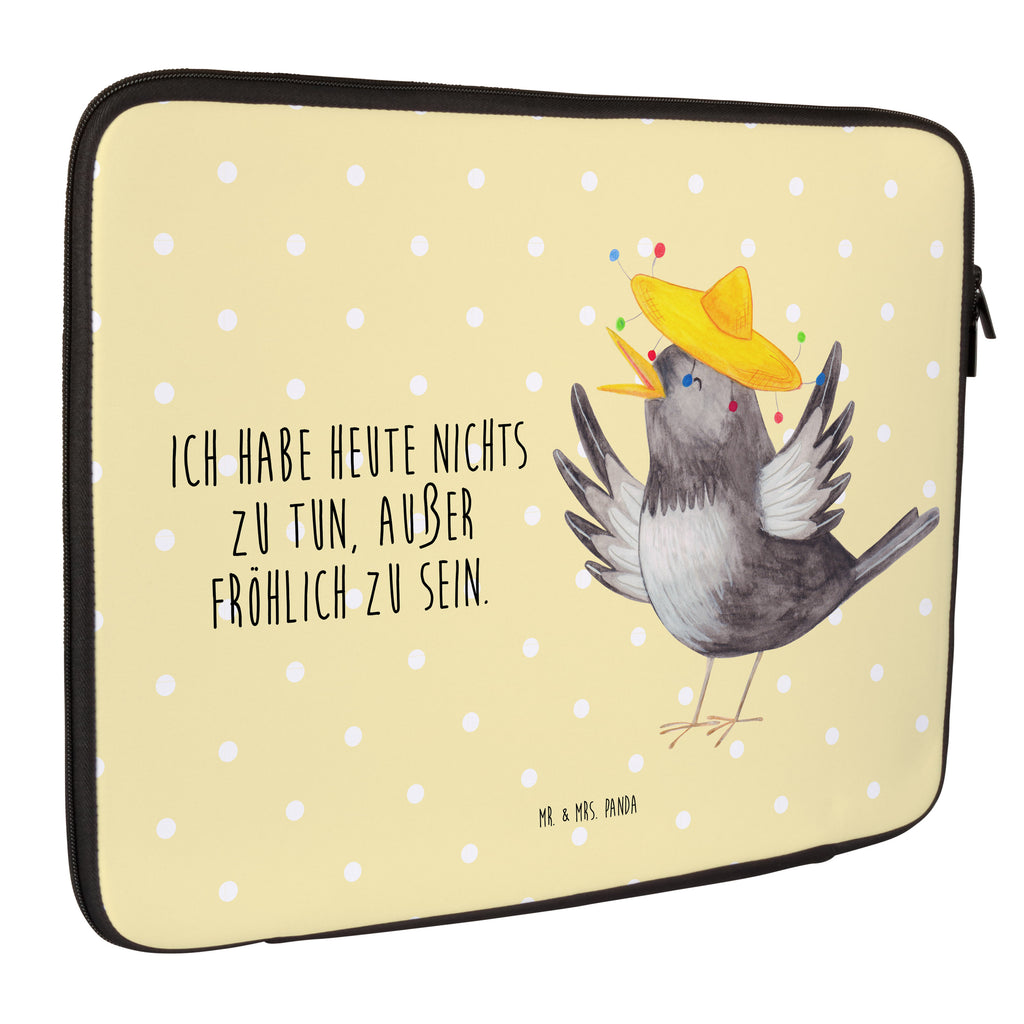 20 x 28 Notebook Tasche  Rabe mit Sombrero Notebook Tasche, Laptop, Computertasche, Tasche, süße Tiermotive, gute Laune, lustige Sprüche, Tiere, Rabe, Vogel, Vögel, Spruch positiv, fröhlich sein, glücklich sein, Glück Spruch, froh, Elster, Motivation