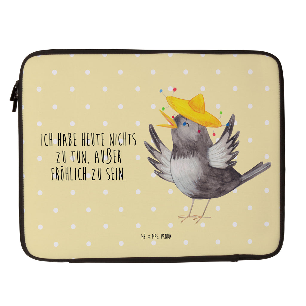20 x 28 Notebook Tasche  Rabe mit Sombrero Notebook Tasche, Laptop, Computertasche, Tasche, süße Tiermotive, gute Laune, lustige Sprüche, Tiere, Rabe, Vogel, Vögel, Spruch positiv, fröhlich sein, glücklich sein, Glück Spruch, froh, Elster, Motivation