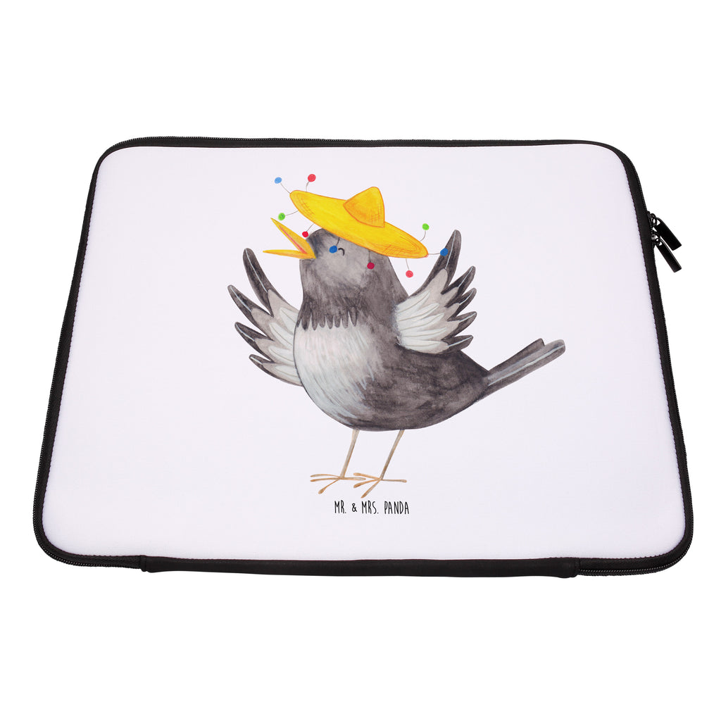 20 x 28 Notebook Tasche  Rabe mit Sombrero Notebook Tasche, Laptop, Computertasche, Tasche, süße Tiermotive, gute Laune, lustige Sprüche, Tiere, Rabe, Vogel, Vögel, Spruch positiv, fröhlich sein, glücklich sein, Glück Spruch, froh, Elster, Motivation