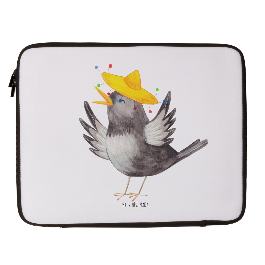 20 x 28 Notebook Tasche  Rabe mit Sombrero Notebook Tasche, Laptop, Computertasche, Tasche, süße Tiermotive, gute Laune, lustige Sprüche, Tiere, Rabe, Vogel, Vögel, Spruch positiv, fröhlich sein, glücklich sein, Glück Spruch, froh, Elster, Motivation