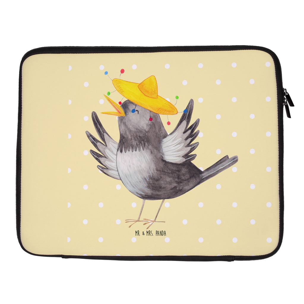 20 x 28 Notebook Tasche  Rabe mit Sombrero Notebook Tasche, Laptop, Computertasche, Tasche, süße Tiermotive, gute Laune, lustige Sprüche, Tiere, Rabe, Vogel, Vögel, Spruch positiv, fröhlich sein, glücklich sein, Glück Spruch, froh, Elster, Motivation
