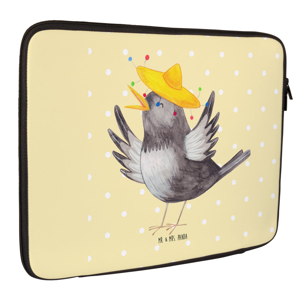 20 x 28 Notebook Tasche  Rabe mit Sombrero Notebook Tasche, Laptop, Computertasche, Tasche, süße Tiermotive, gute Laune, lustige Sprüche, Tiere, Rabe, Vogel, Vögel, Spruch positiv, fröhlich sein, glücklich sein, Glück Spruch, froh, Elster, Motivation