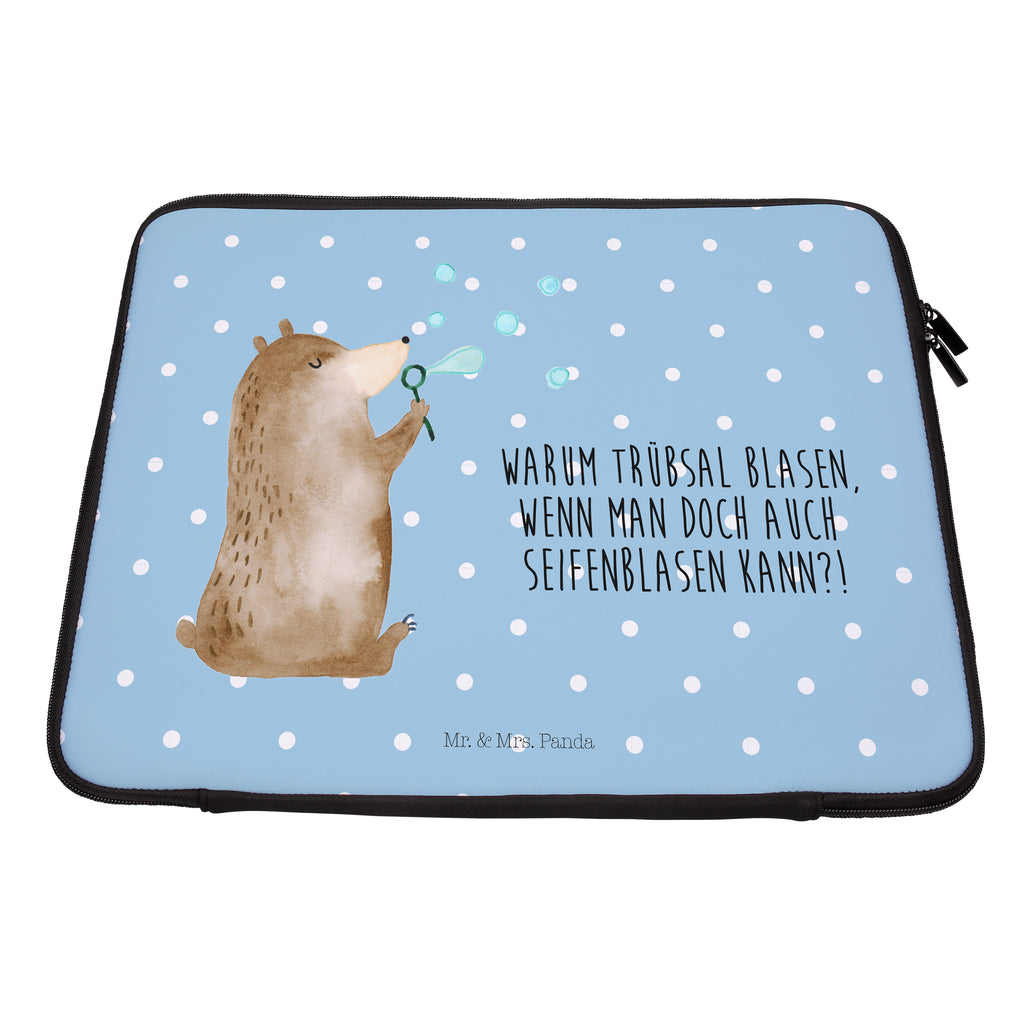20 x 28 Notebook Tasche  Bär Seifenblasen Notebook Tasche, Laptop, Computertasche, Tasche, Bär, Teddy, Teddybär, Seifenblasen Bär Lustig Sein Glücklich Traurig Happy