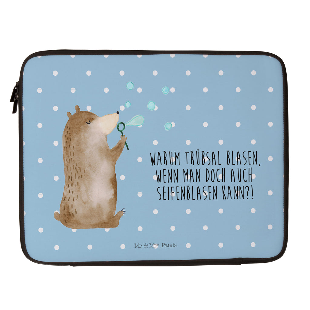 20 x 28 Notebook Tasche  Bär Seifenblasen Notebook Tasche, Laptop, Computertasche, Tasche, Bär, Teddy, Teddybär, Seifenblasen Bär Lustig Sein Glücklich Traurig Happy