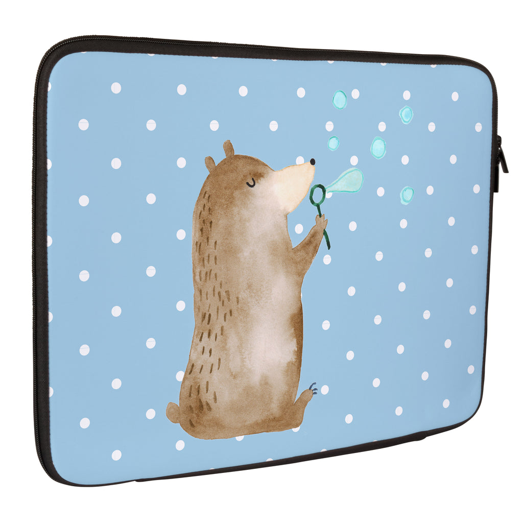 20 x 28 Notebook Tasche  Bär Seifenblasen Notebook Tasche, Laptop, Computertasche, Tasche, Bär, Teddy, Teddybär, Seifenblasen Bär Lustig Sein Glücklich Traurig Happy
