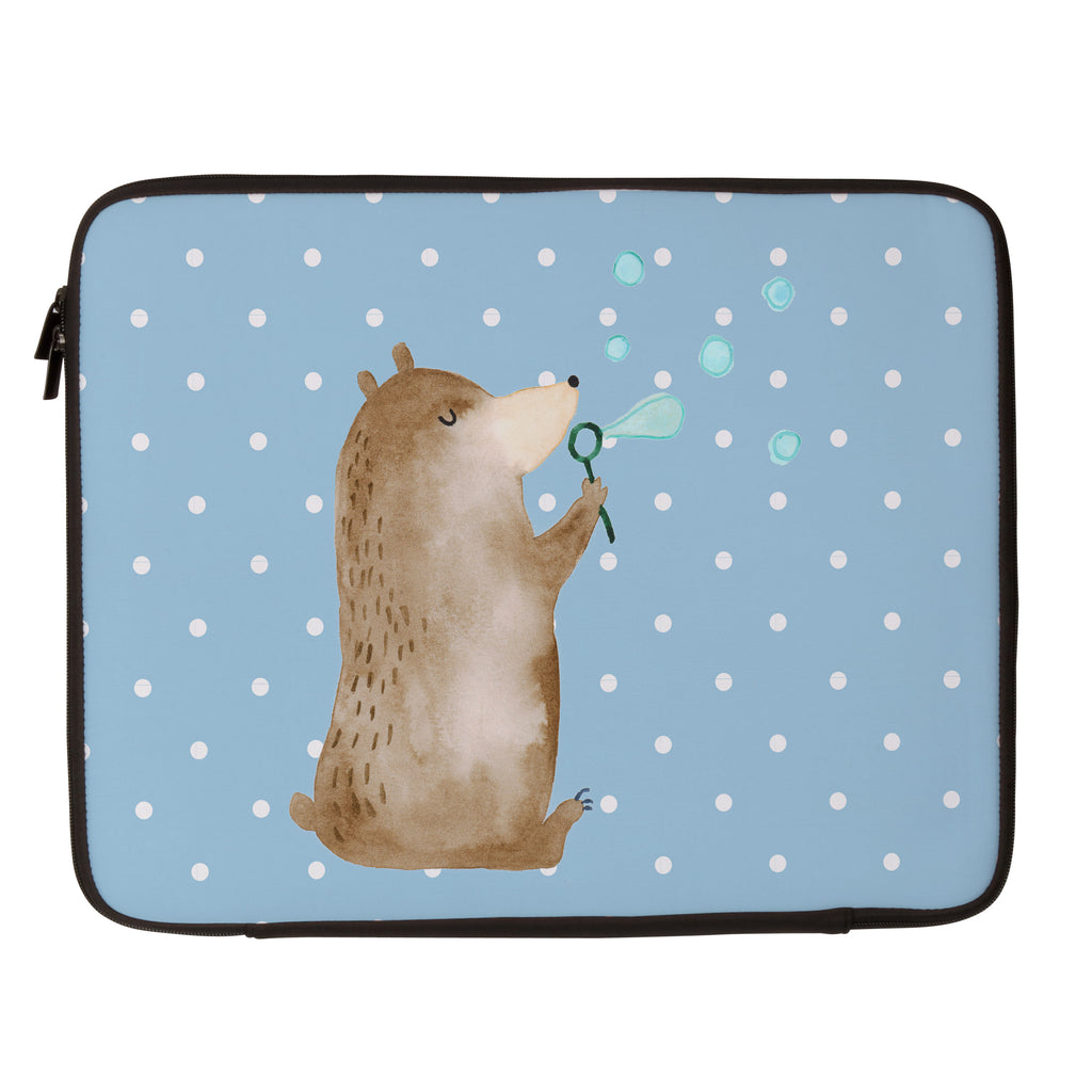 20 x 28 Notebook Tasche  Bär Seifenblasen Notebook Tasche, Laptop, Computertasche, Tasche, Bär, Teddy, Teddybär, Seifenblasen Bär Lustig Sein Glücklich Traurig Happy