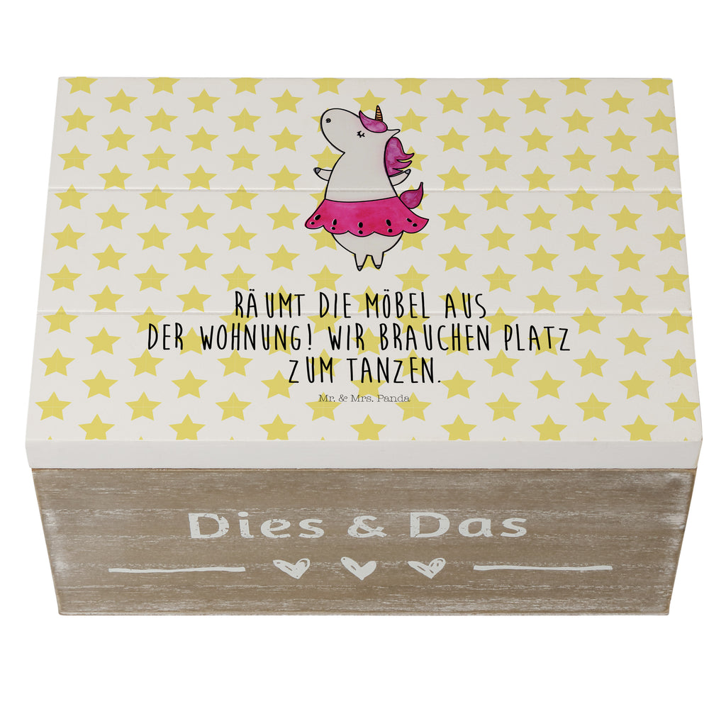 Holzkiste Einhorn Ballerina Holzkiste, Kiste, Schatzkiste, Truhe, Schatulle, XXL, Erinnerungsbox, Erinnerungskiste, Dekokiste, Aufbewahrungsbox, Einhorn, Einhörner, Einhorn Deko, Pegasus, Unicorn, Tanzen, Ballerina, Party, Wohnung, Spaß, Feiern, Geburtstag, Tänzerin, Lebenslust, Lebensfreude