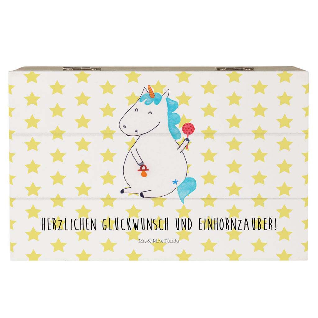 Holzkiste Einhorn Baby Holzkiste, Kiste, Schatzkiste, Truhe, Schatulle, XXL, Erinnerungsbox, Erinnerungskiste, Dekokiste, Aufbewahrungsbox, Einhorn, Einhörner, Einhorn Deko, Pegasus, Unicorn, Mutter, Geburt, Geburtstag, erstes Kind, Baby, Babyglück, Nachwuchs, Eltern, Party, Kind, Schnuller