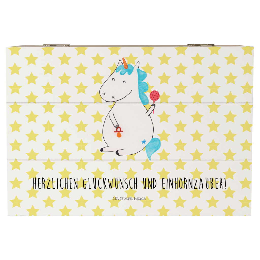 Holzkiste Einhorn Baby Holzkiste, Kiste, Schatzkiste, Truhe, Schatulle, XXL, Erinnerungsbox, Erinnerungskiste, Dekokiste, Aufbewahrungsbox, Einhorn, Einhörner, Einhorn Deko, Pegasus, Unicorn, Mutter, Geburt, Geburtstag, erstes Kind, Baby, Babyglück, Nachwuchs, Eltern, Party, Kind, Schnuller