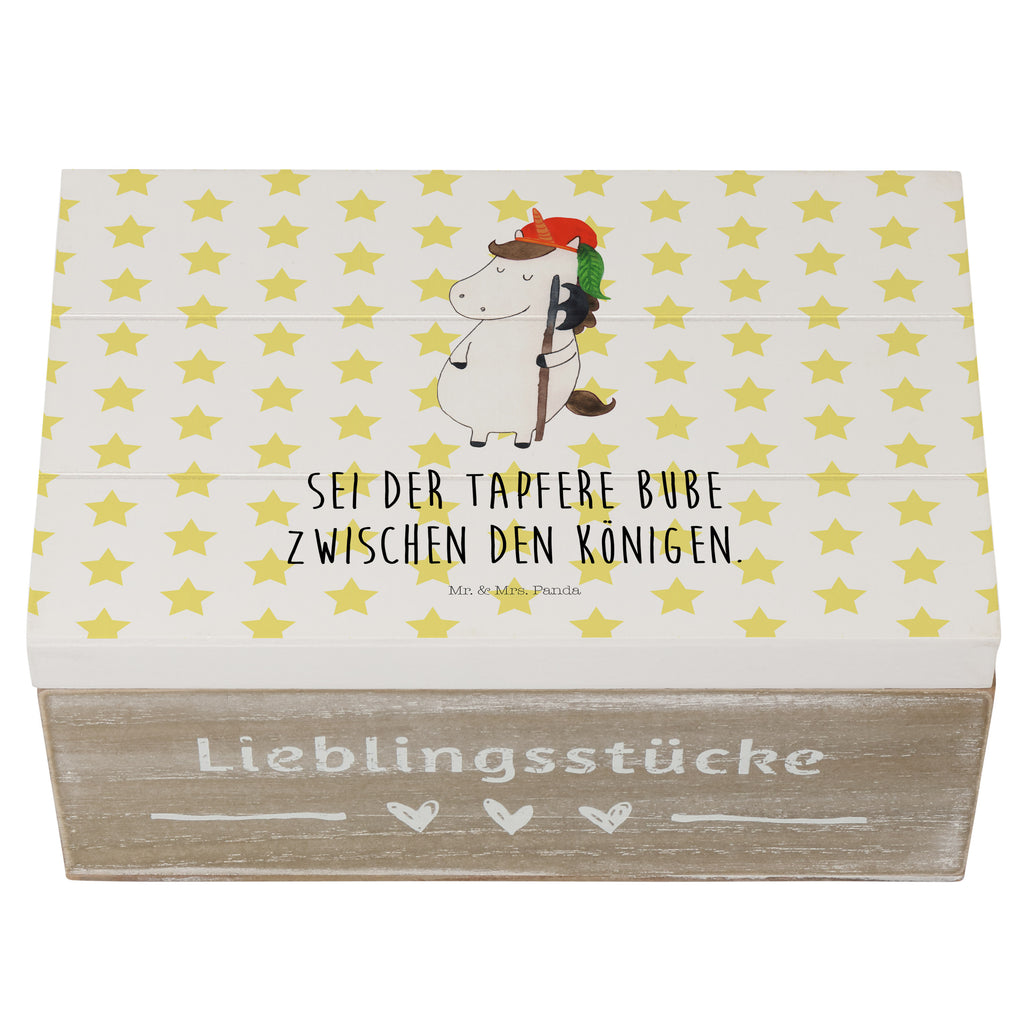 Holzkiste Einhorn Bube Holzkiste, Kiste, Schatzkiste, Truhe, Schatulle, XXL, Erinnerungsbox, Erinnerungskiste, Dekokiste, Aufbewahrungsbox, Einhorn, Einhörner, Einhorn Deko, Pegasus, Unicorn, Bube, Mittelalter