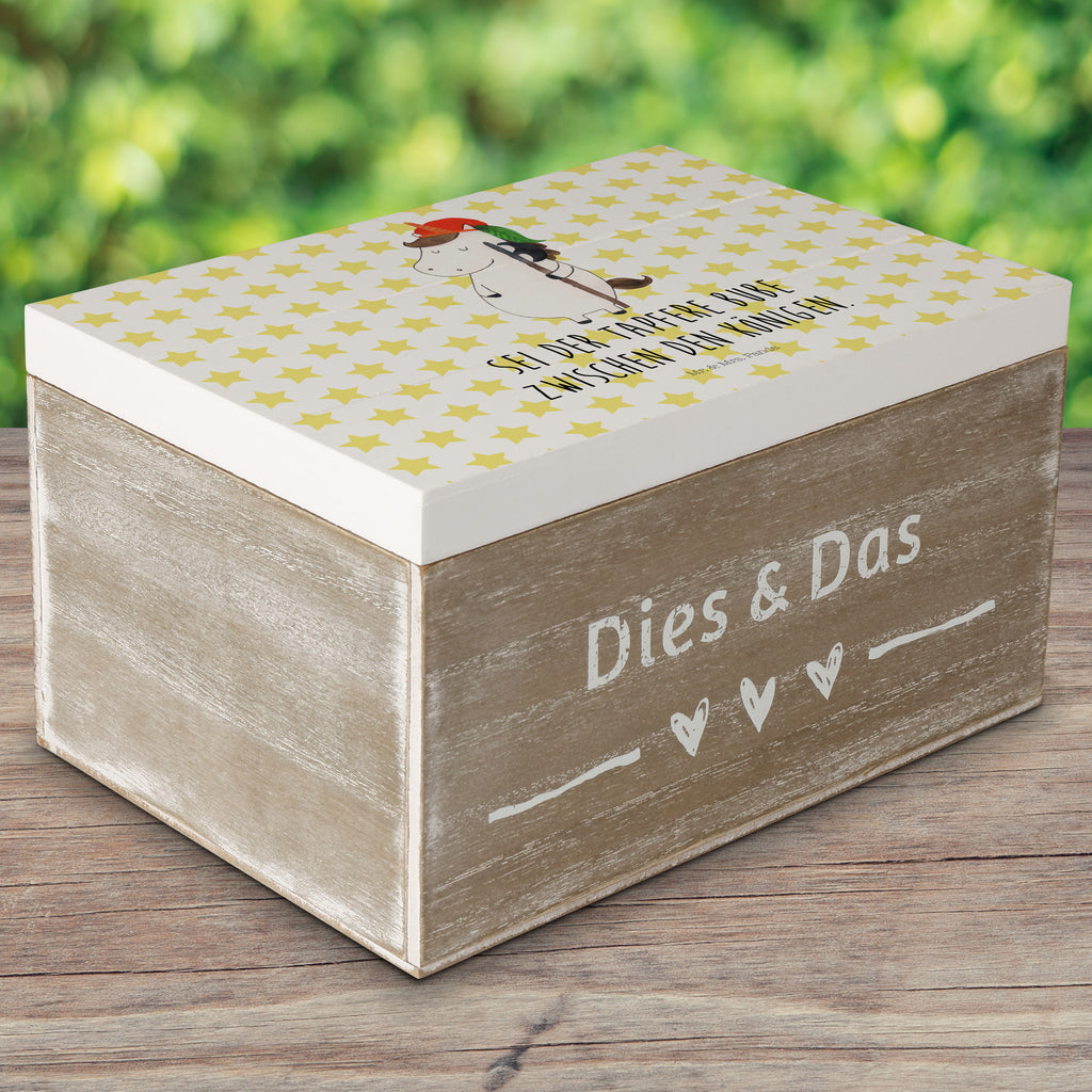 Holzkiste Einhorn Bube Holzkiste, Kiste, Schatzkiste, Truhe, Schatulle, XXL, Erinnerungsbox, Erinnerungskiste, Dekokiste, Aufbewahrungsbox, Einhorn, Einhörner, Einhorn Deko, Pegasus, Unicorn, Bube, Mittelalter