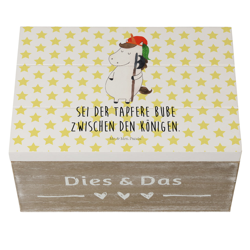 Holzkiste Einhorn Bube Holzkiste, Kiste, Schatzkiste, Truhe, Schatulle, XXL, Erinnerungsbox, Erinnerungskiste, Dekokiste, Aufbewahrungsbox, Einhorn, Einhörner, Einhorn Deko, Pegasus, Unicorn, Bube, Mittelalter