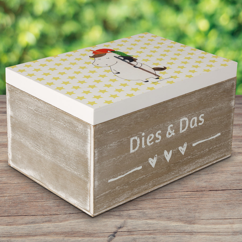 Holzkiste Einhorn Bube Holzkiste, Kiste, Schatzkiste, Truhe, Schatulle, XXL, Erinnerungsbox, Erinnerungskiste, Dekokiste, Aufbewahrungsbox, Einhorn, Einhörner, Einhorn Deko, Pegasus, Unicorn, Bube, Mittelalter