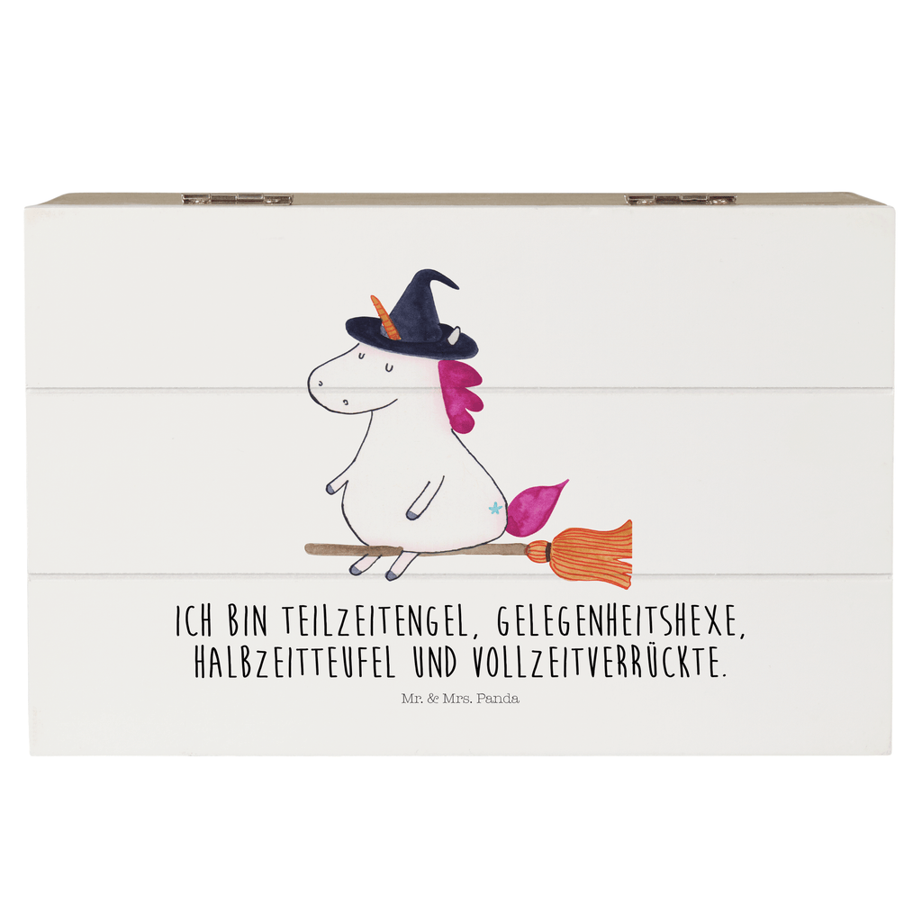 Holzkiste Einhorn Hexe Holzkiste, Kiste, Schatzkiste, Truhe, Schatulle, XXL, Erinnerungsbox, Erinnerungskiste, Dekokiste, Aufbewahrungsbox, Einhorn, Einhörner, Einhorn Deko, Pegasus, Unicorn, Frau, Ehefrau, Hexe, Teufel, Engel, Verrückte, Freundin, Leben, Zicke