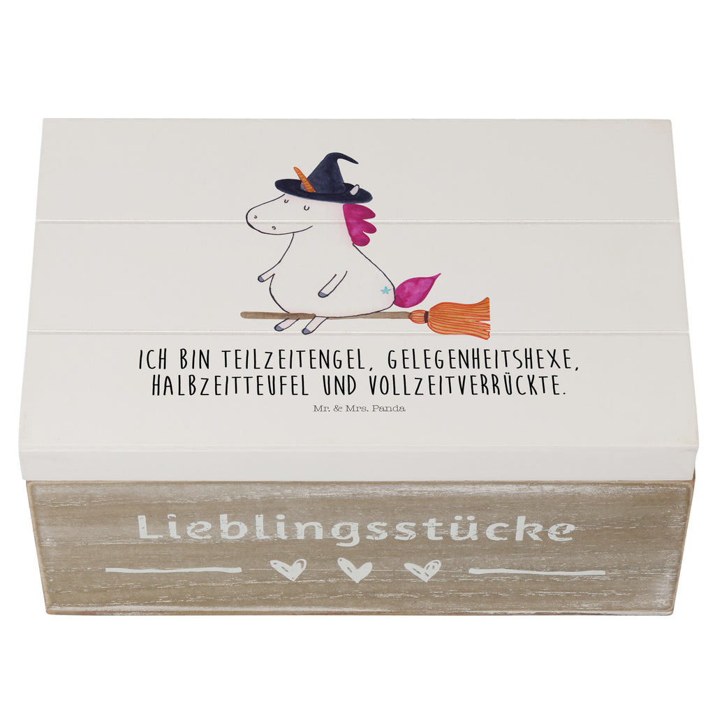 Holzkiste Einhorn Hexe Holzkiste, Kiste, Schatzkiste, Truhe, Schatulle, XXL, Erinnerungsbox, Erinnerungskiste, Dekokiste, Aufbewahrungsbox, Einhorn, Einhörner, Einhorn Deko, Pegasus, Unicorn, Frau, Ehefrau, Hexe, Teufel, Engel, Verrückte, Freundin, Leben, Zicke