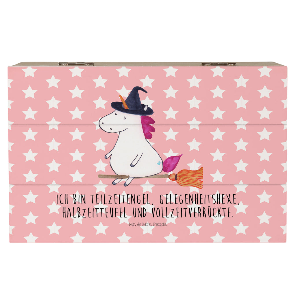 Holzkiste Einhorn Hexe Holzkiste, Kiste, Schatzkiste, Truhe, Schatulle, XXL, Erinnerungsbox, Erinnerungskiste, Dekokiste, Aufbewahrungsbox, Einhorn, Einhörner, Einhorn Deko, Pegasus, Unicorn, Frau, Ehefrau, Hexe, Teufel, Engel, Verrückte, Freundin, Leben, Zicke