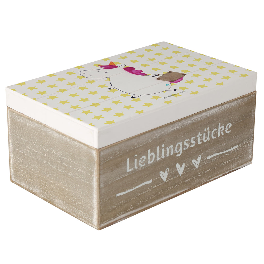 Holzkiste Einhorn Koffer Holzkiste, Kiste, Schatzkiste, Truhe, Schatulle, XXL, Erinnerungsbox, Erinnerungskiste, Dekokiste, Aufbewahrungsbox, Einhorn, Einhörner, Einhorn Deko, Pegasus, Unicorn, unicorn, Koffer, Verreisen, Reise, Gepäck, Abenteuer, Erwachsen, Kind, albern, Spaß, lustig, witzig