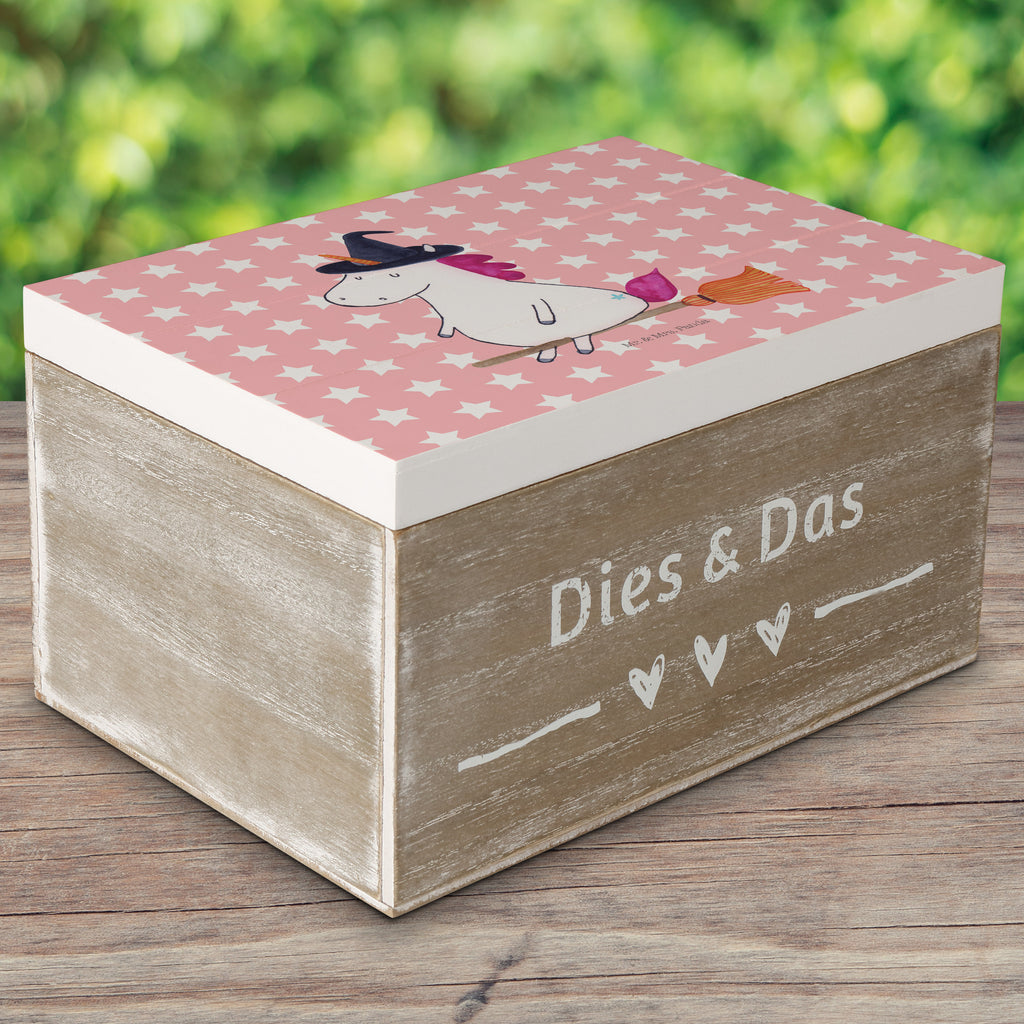 Holzkiste Einhorn Hexe Holzkiste, Kiste, Schatzkiste, Truhe, Schatulle, XXL, Erinnerungsbox, Erinnerungskiste, Dekokiste, Aufbewahrungsbox, Einhorn, Einhörner, Einhorn Deko, Pegasus, Unicorn, Frau, Ehefrau, Hexe, Teufel, Engel, Verrückte, Freundin, Leben, Zicke