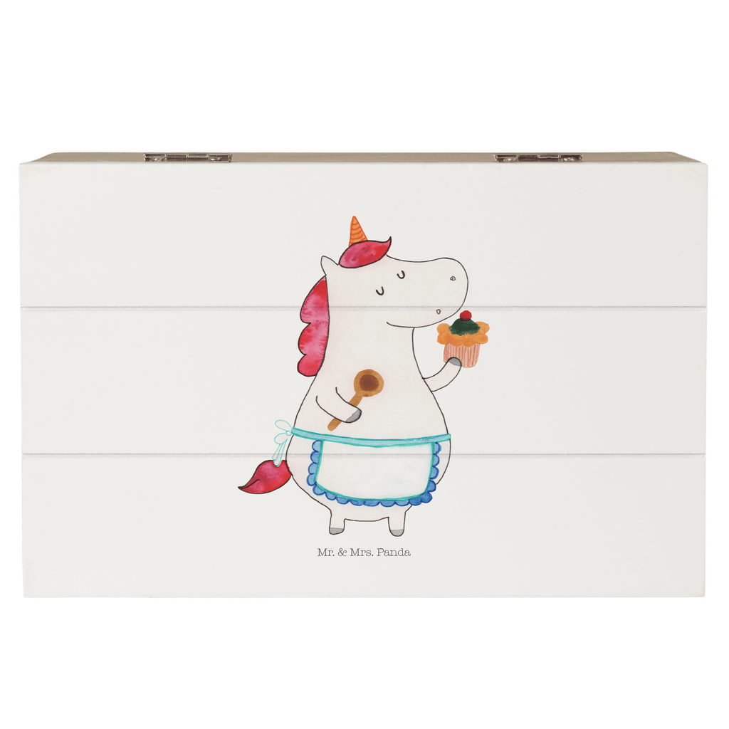 Holzkiste Einhorn Küchenfee Holzkiste, Kiste, Schatzkiste, Truhe, Schatulle, XXL, Erinnerungsbox, Erinnerungskiste, Dekokiste, Aufbewahrungsbox, Einhorn, Einhörner, Einhorn Deko, Pegasus, Unicorn, backen, Muffin, Motivation, Träumer, träumen, Bäckerin, Hobbykoch, Koch, Torte, Kuchen