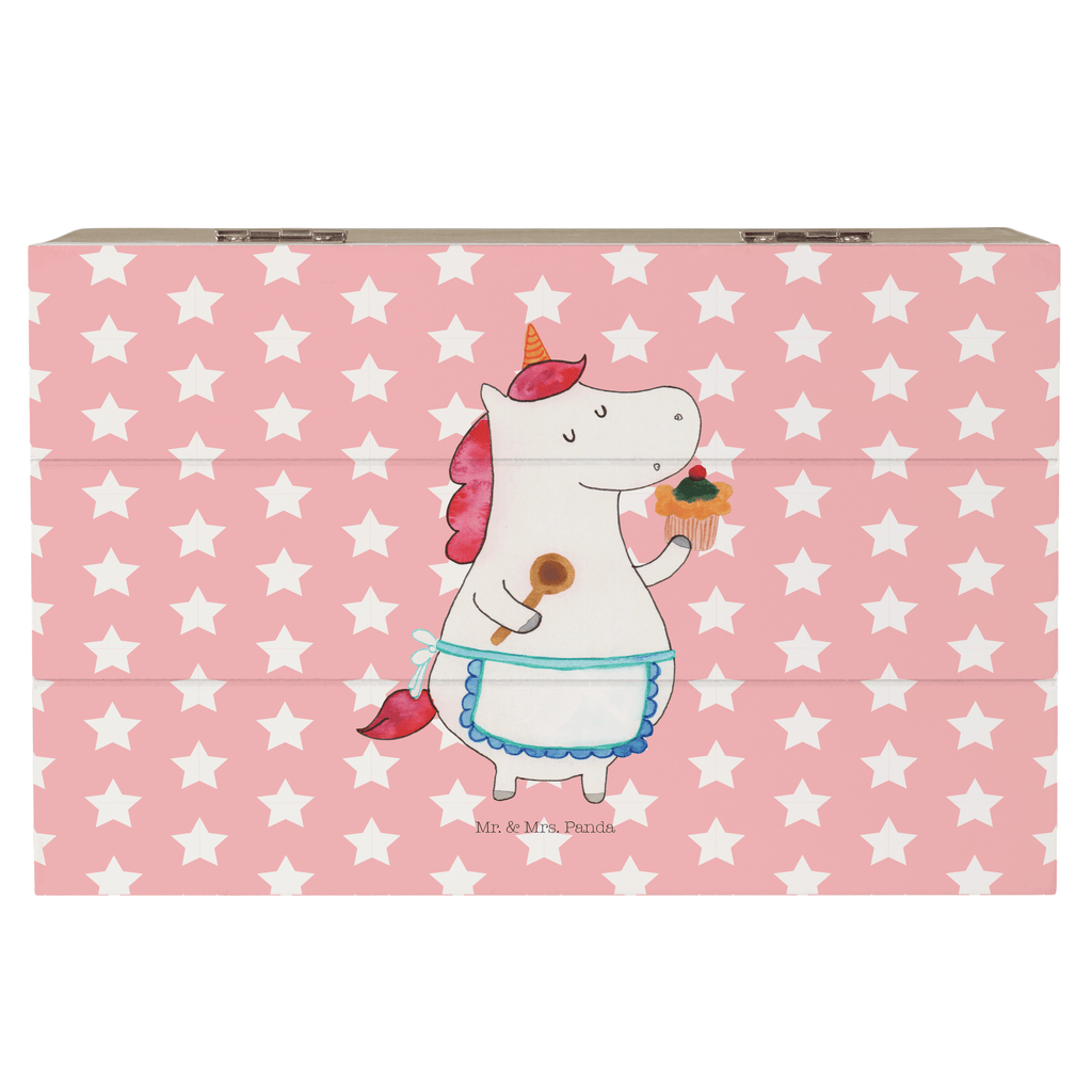 Holzkiste Einhorn Küchenfee Holzkiste, Kiste, Schatzkiste, Truhe, Schatulle, XXL, Erinnerungsbox, Erinnerungskiste, Dekokiste, Aufbewahrungsbox, Einhorn, Einhörner, Einhorn Deko, Pegasus, Unicorn, backen, Muffin, Motivation, Träumer, träumen, Bäckerin, Hobbykoch, Koch, Torte, Kuchen