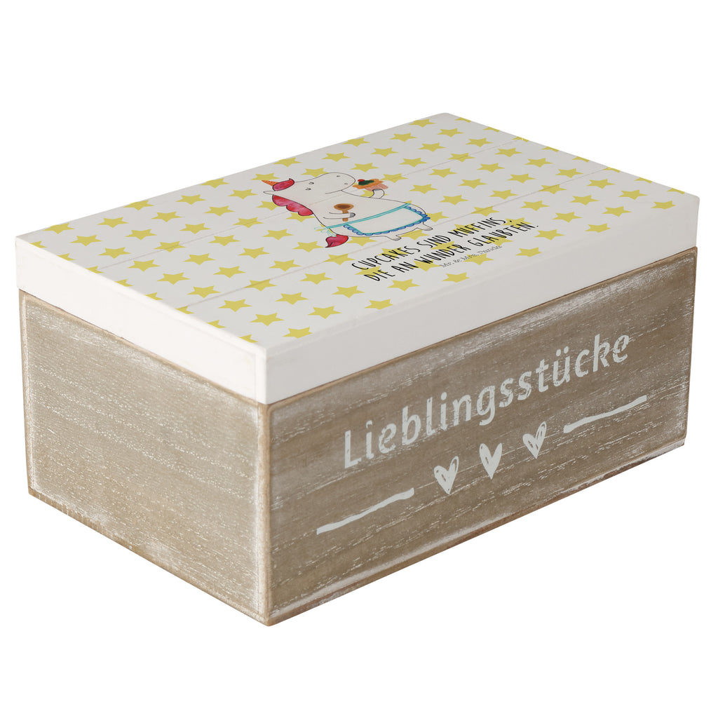 Holzkiste Einhorn Küchenfee Holzkiste, Kiste, Schatzkiste, Truhe, Schatulle, XXL, Erinnerungsbox, Erinnerungskiste, Dekokiste, Aufbewahrungsbox, Einhorn, Einhörner, Einhorn Deko, Pegasus, Unicorn, backen, Muffin, Motivation, Träumer, träumen, Bäckerin, Hobbykoch, Koch, Torte, Kuchen