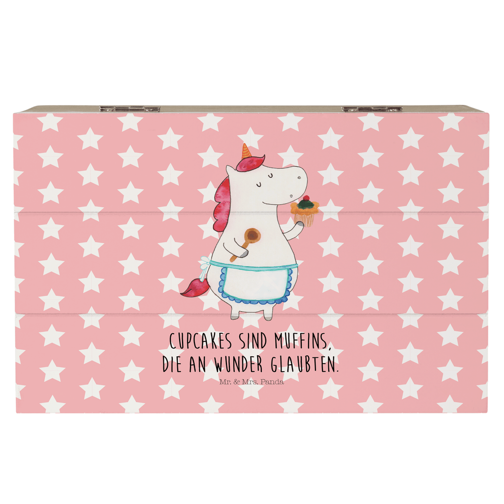 Holzkiste Einhorn Küchenfee Holzkiste, Kiste, Schatzkiste, Truhe, Schatulle, XXL, Erinnerungsbox, Erinnerungskiste, Dekokiste, Aufbewahrungsbox, Einhorn, Einhörner, Einhorn Deko, Pegasus, Unicorn, backen, Muffin, Motivation, Träumer, träumen, Bäckerin, Hobbykoch, Koch, Torte, Kuchen