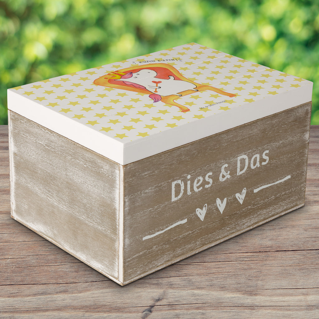 Holzkiste Einhorn König Holzkiste, Kiste, Schatzkiste, Truhe, Schatulle, XXL, Erinnerungsbox, Erinnerungskiste, Dekokiste, Aufbewahrungsbox, Einhorn, Einhörner, Einhorn Deko, Pegasus, Unicorn, König, Präsident, Bundeskanzler, Herrscher, Kaiser, Prinzessin, Krone