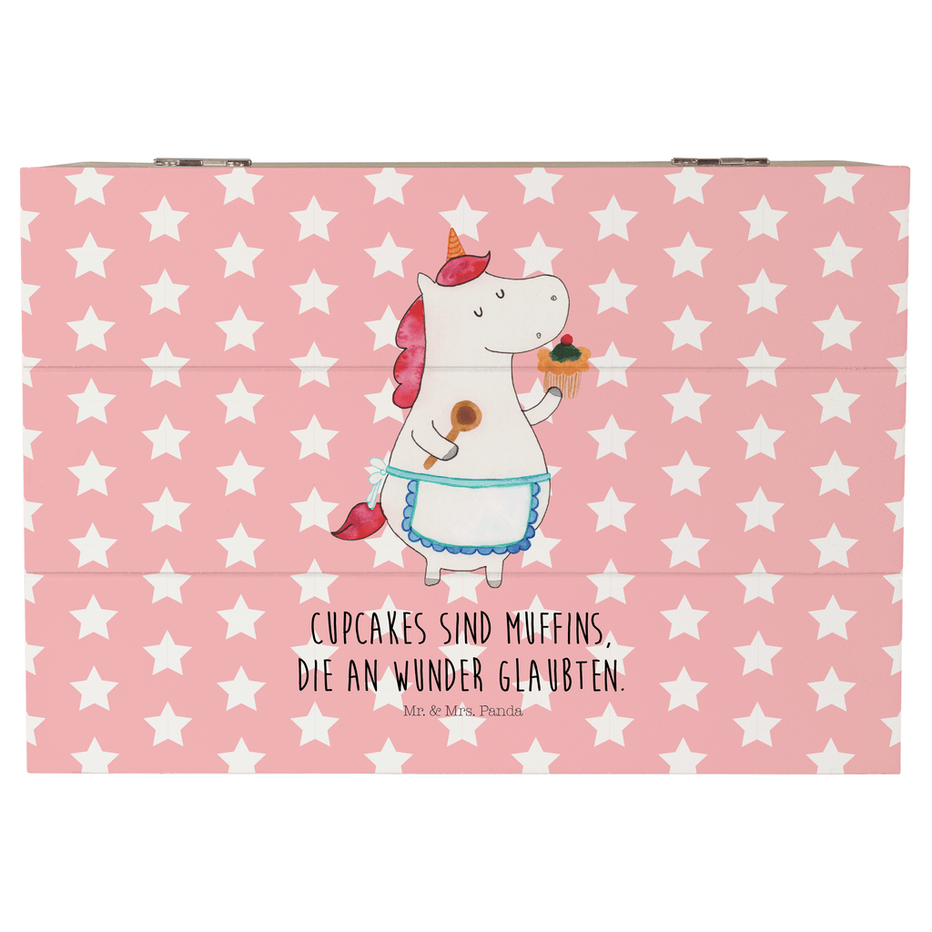Holzkiste Einhorn Küchenfee Holzkiste, Kiste, Schatzkiste, Truhe, Schatulle, XXL, Erinnerungsbox, Erinnerungskiste, Dekokiste, Aufbewahrungsbox, Einhorn, Einhörner, Einhorn Deko, Pegasus, Unicorn, backen, Muffin, Motivation, Träumer, träumen, Bäckerin, Hobbykoch, Koch, Torte, Kuchen